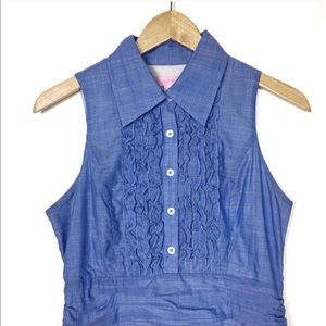 Lilly Pulitzer ruffled dress with pockets size 8